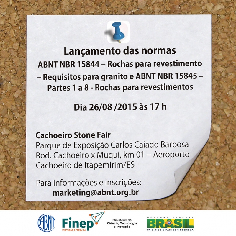 Lançamento das normas ABNT NBR 15844 na Cachoeiro Stone Fair 2015