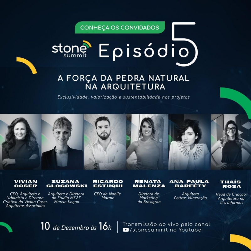'A força da pedra natural na arquitetura’ é tema do próximo Stone Summit