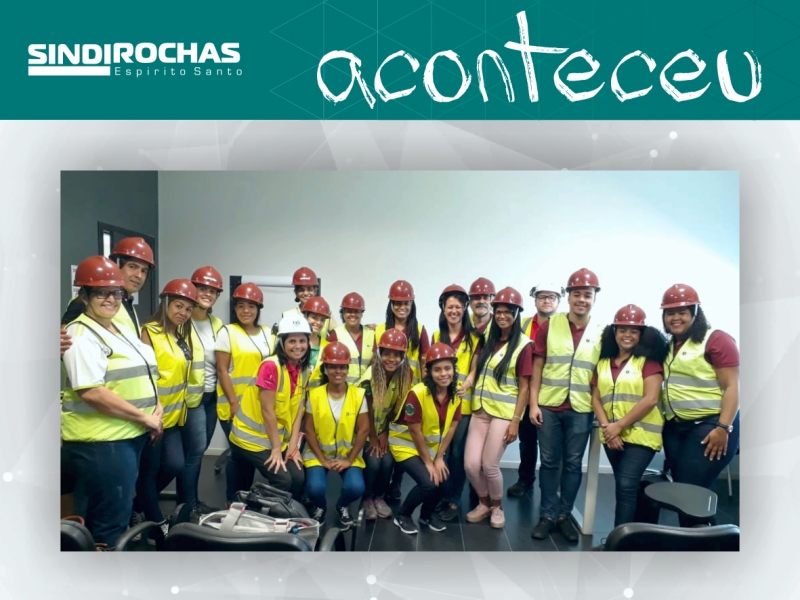 Alunos do IFES Vitória visitam empresa de rochas e conhecem processo produtivo