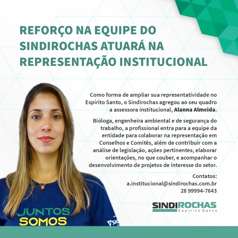 Reforço na equipe do Sindirochas atuará na representação institucional