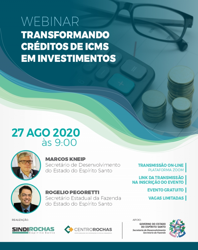 Webinar orientará empresas do setor de rochas a transformarem créditos de ICMS em investimentos