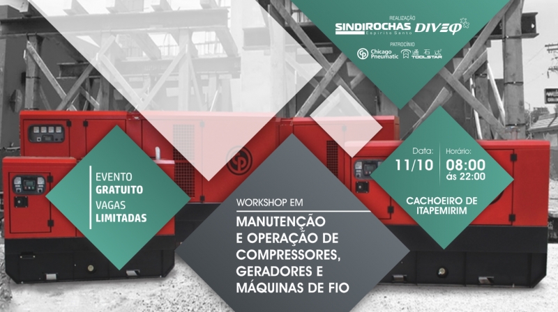 Sindirochas e Diveq realizarão workshop gratuito em Cachoeiro de Itapemirim