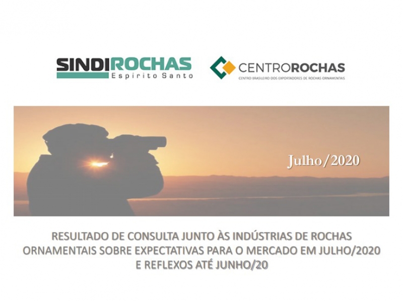 Consulta a indústrias do setor de rochas aponta que junho superou expectativa das empresas