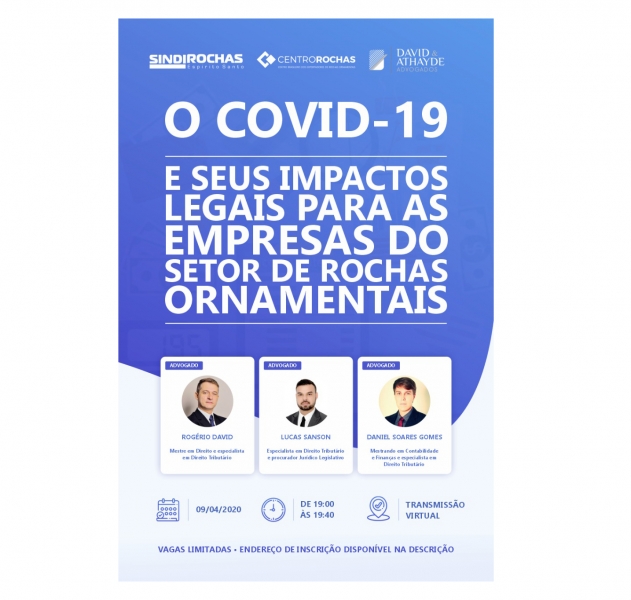 Medidas de proteção tributária e empresarial no setor de rochas será tema de live nesta quinta