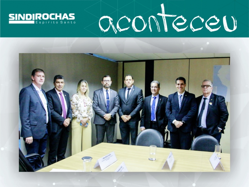 Sindirochas se reúne com Denatran e Bancada Federal Capixaba em Brasília: em pauta, o transporte de rochas
