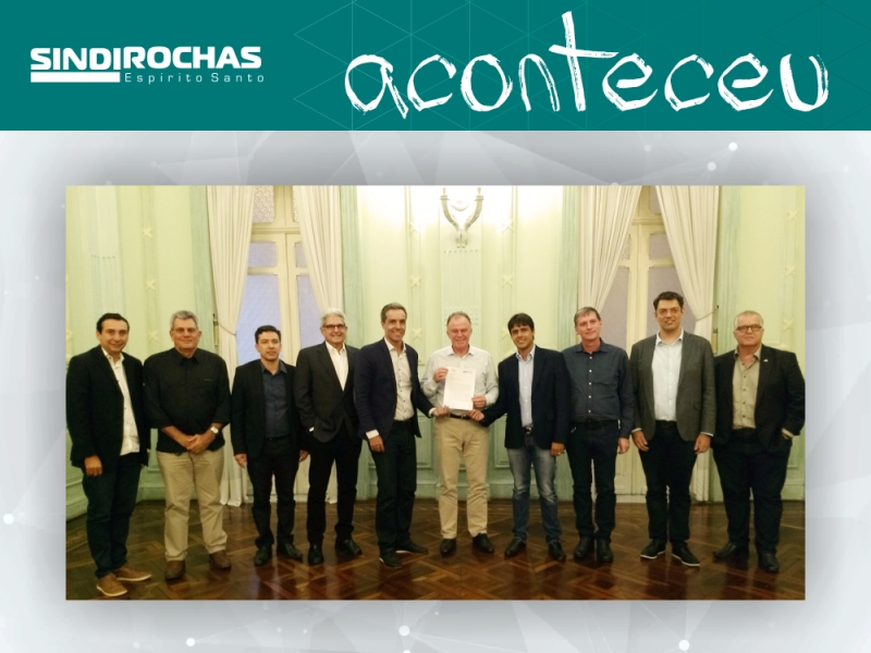 Lideranças do setor de rochas se reúnem com o Governador do Espírito Santo