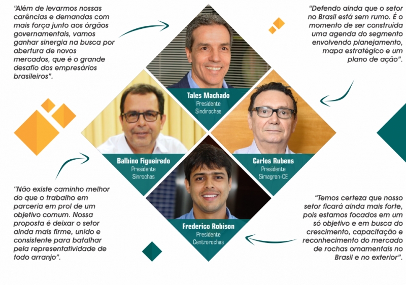 CE, ES e MG: os três maiores exportadores de rochas do país firmam parceria para fortalecer o setor