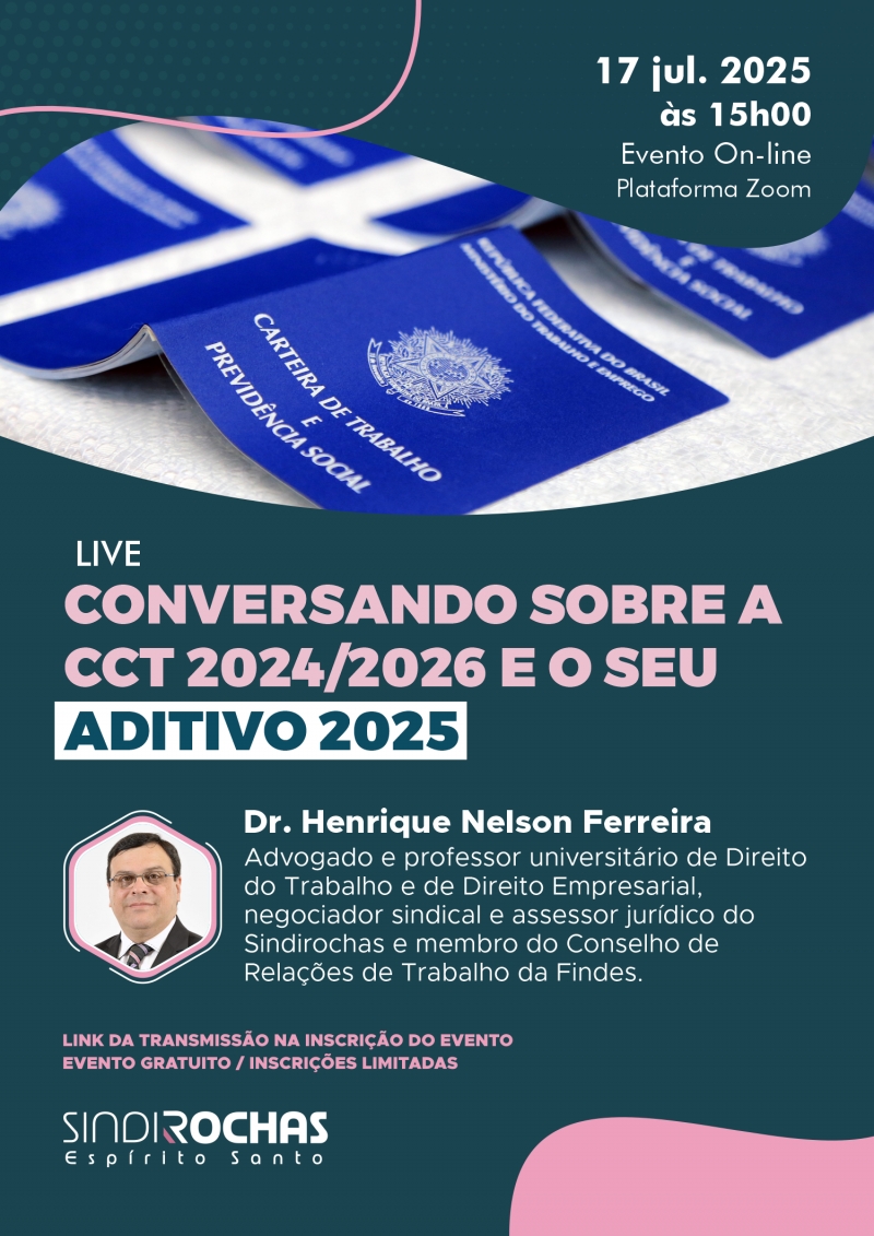 Live • Conversando sobre a CCT 2024-2026 e o seu Aditivo 2025